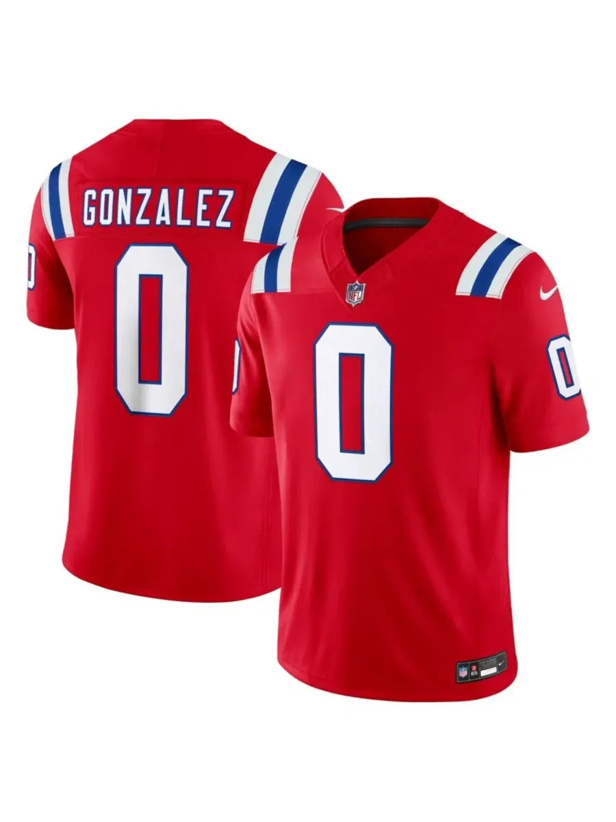 Мужская футболка Nike Christian Gonzalez New England Patriots Alternate Vapor F.U.S.E. Stitched