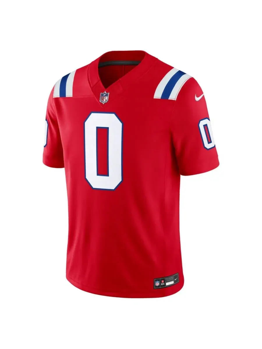 Мужская футболка Nike Christian Gonzalez New England Patriots Alternate Vapor F.U.S.E. Stitched — изображение 2 из 3, красный