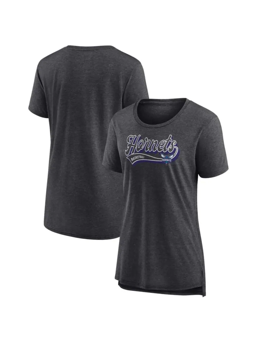 Футболка женская с принтом League Leader Tri-Blend Charlotte Hornets Fanatics