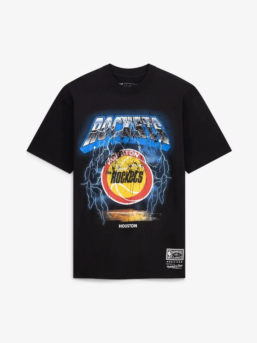 Футболка с принтом Lightning Houston Rockets Mitchell & Ness