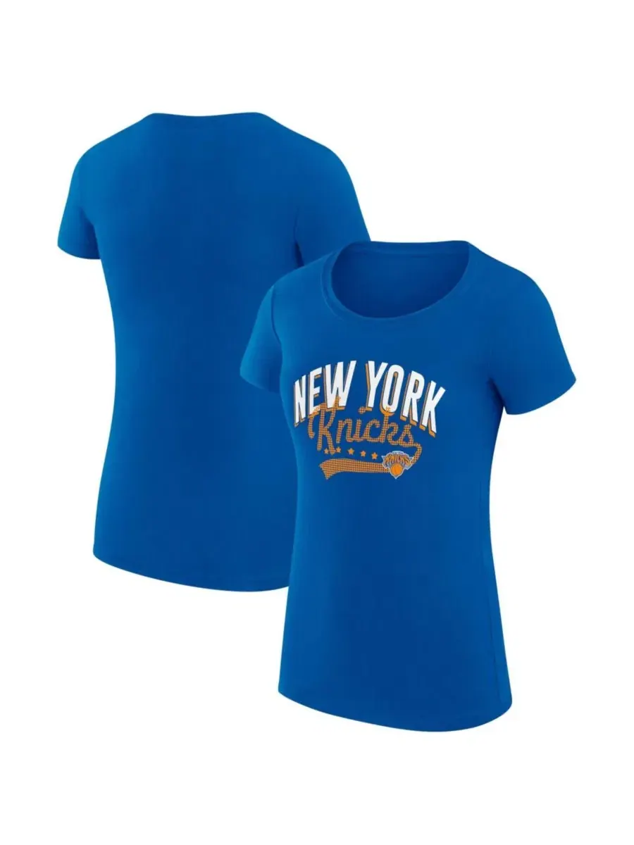 Женская футболка с принтом New York Knicks из супер-облегающего трикотажа G-III 4Her by Carl Banks