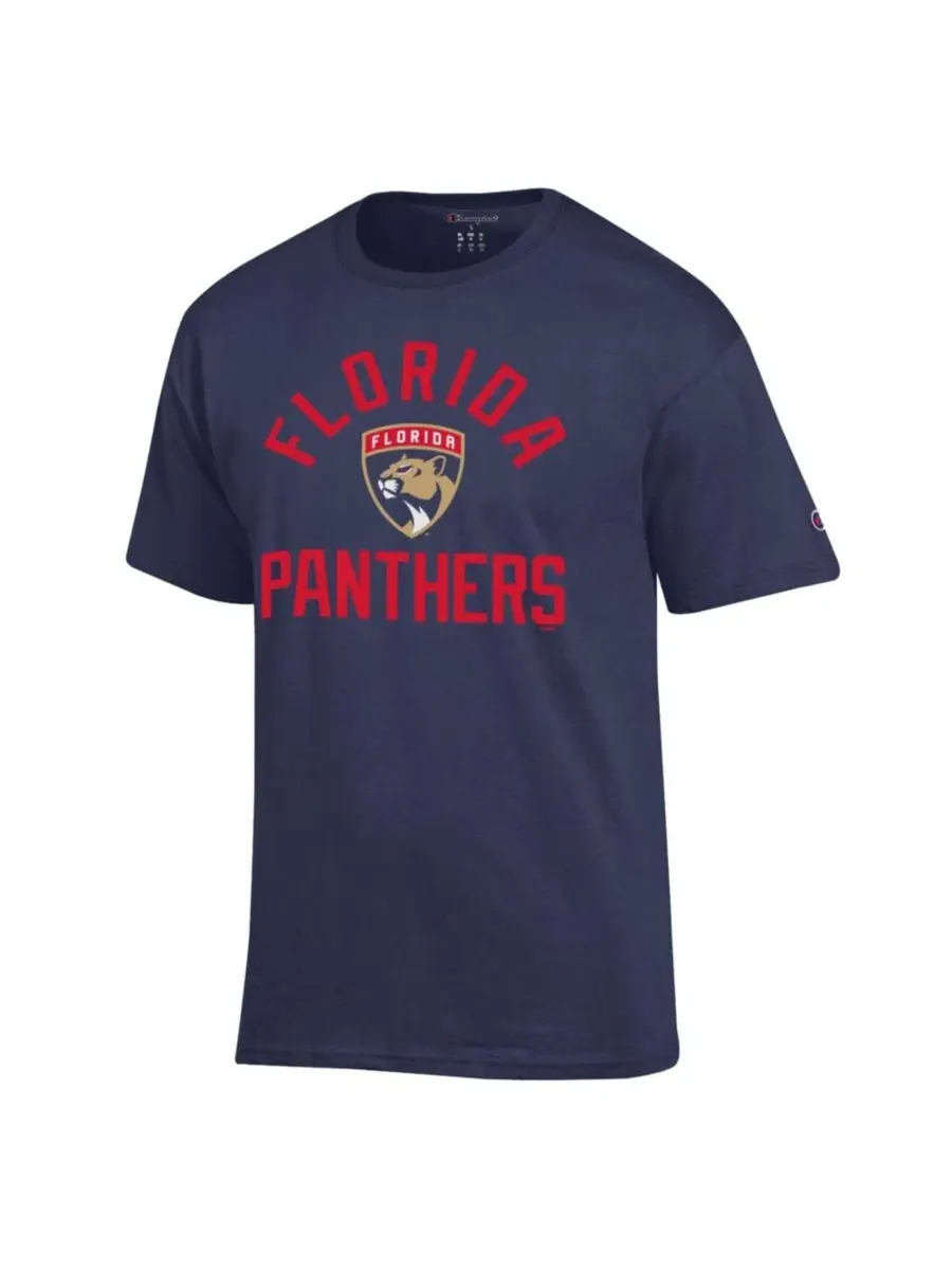 Футболка с принтом Florida Panthers Primary Logo Champion — изображение 2 из 3, темно-синий