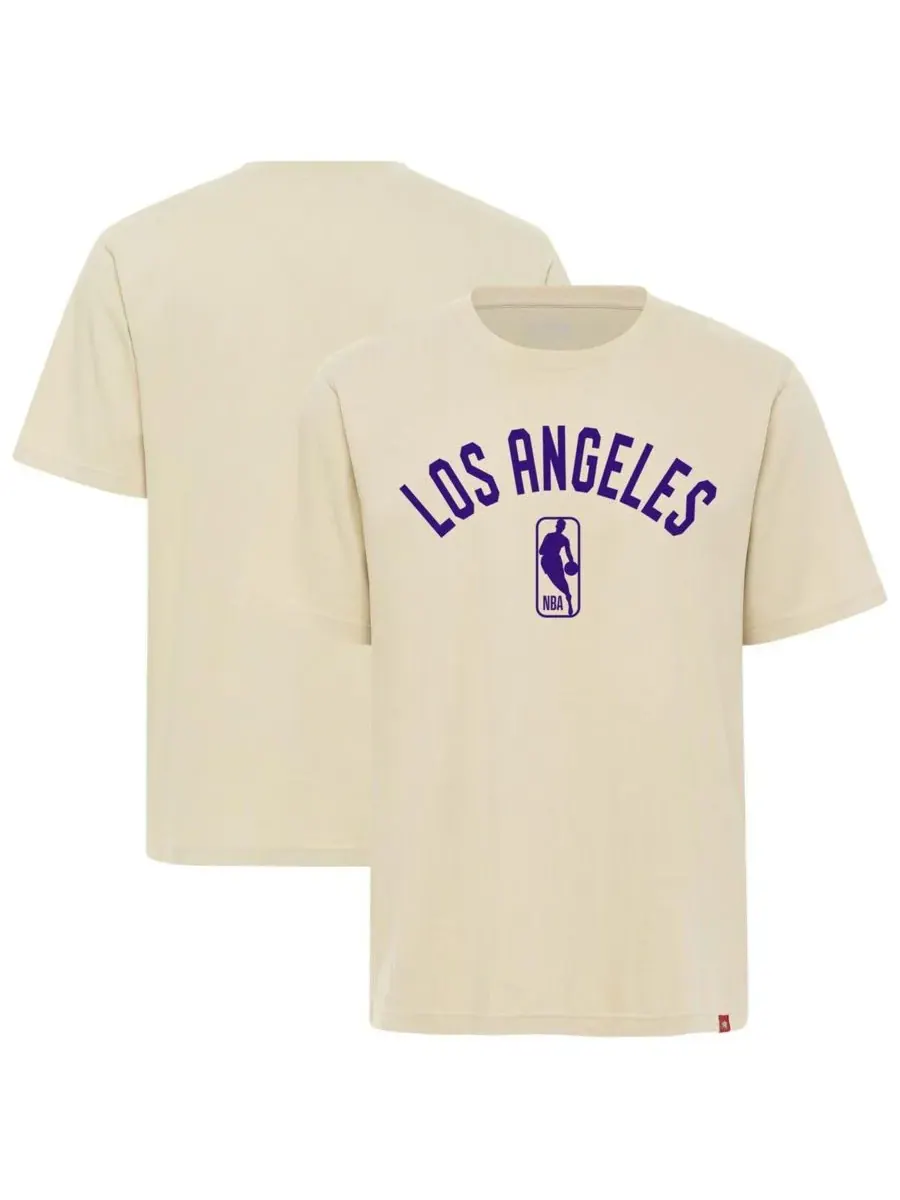 Sportiqe Мужская и женская кремовая футболка Los Angeles Lakers Duke Premium