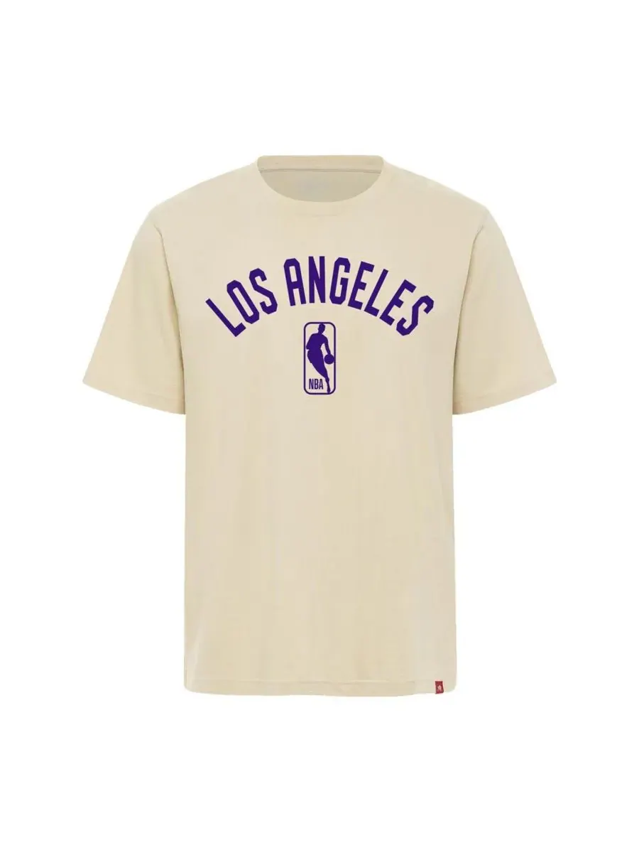 Sportiqe Мужская и женская кремовая футболка Los Angeles Lakers Duke Premium — изображение 2 из 3, бежевый