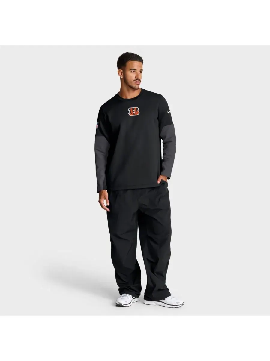 Nike Мужская черная футболка с длинным рукавом Cincinnati Bengals Sideline Scripted to Win — изображение 3 из 5, черный