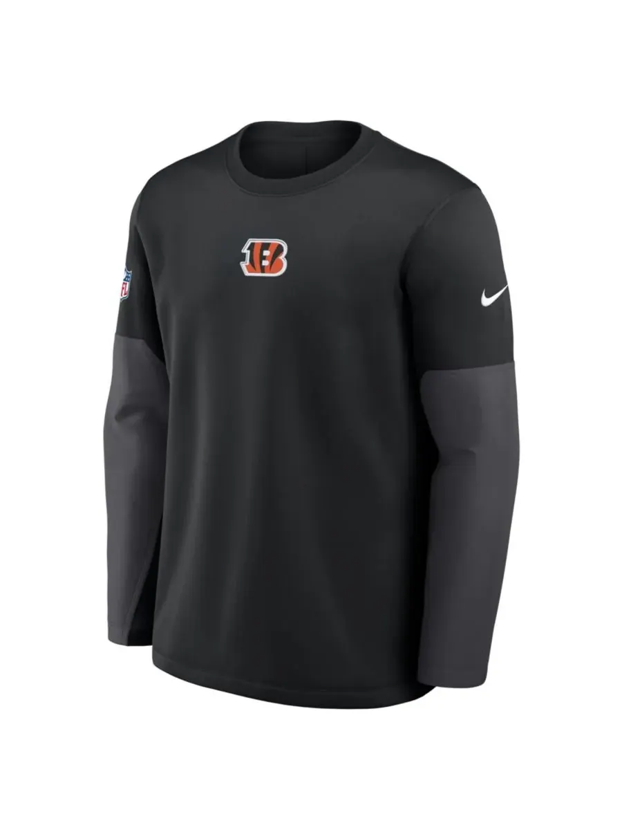 Nike Мужская черная футболка с длинным рукавом Cincinnati Bengals Sideline Scripted to Win — изображение 5 из 5, черный