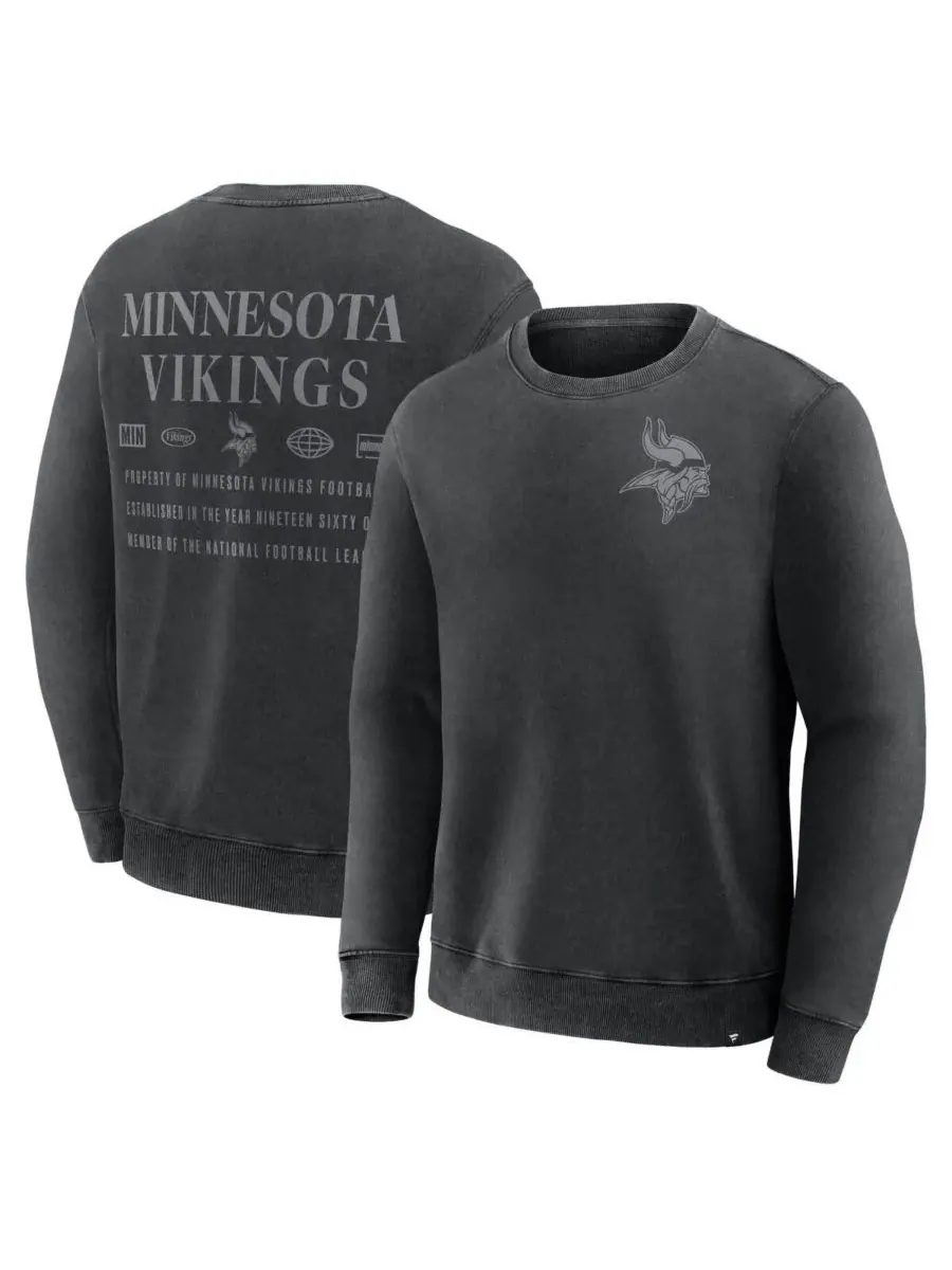 Fanatics Мужская черная толстовка Minnesota Vikings Deep Route