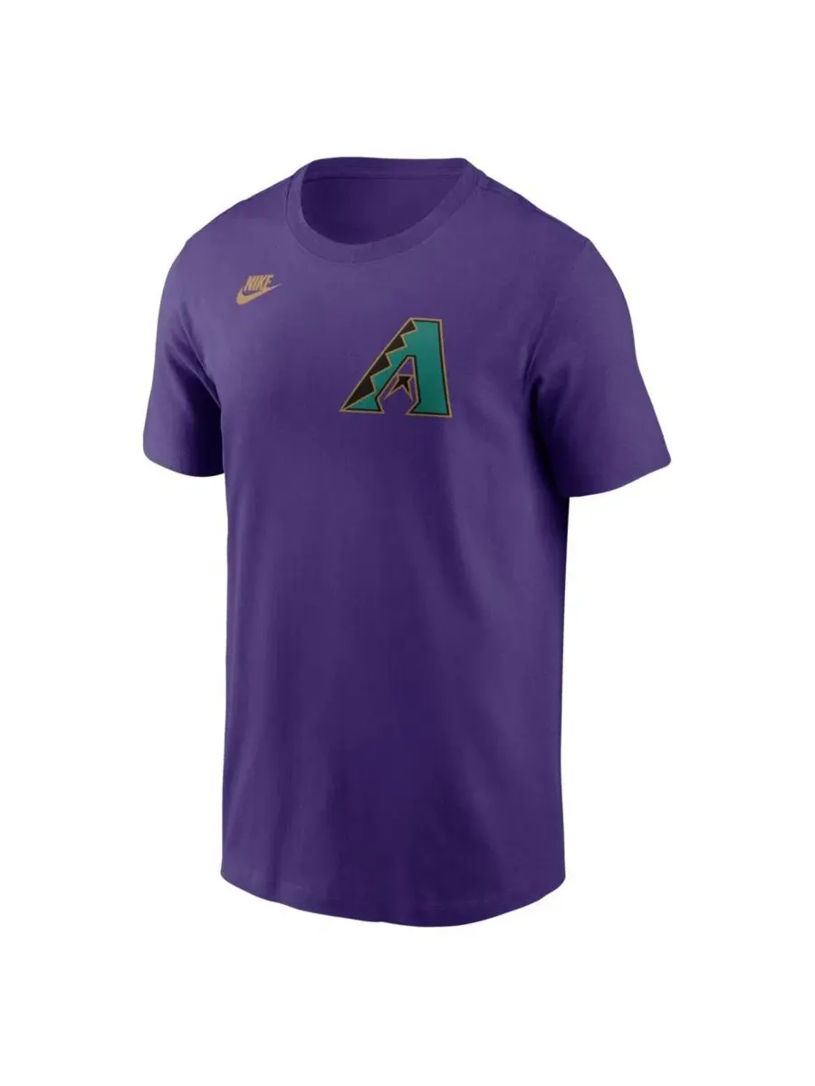 Мужская фиолетовая футболка с именем и номером игрока команды Arizona Diamondbacks из коллекции — изображение 2 из 3