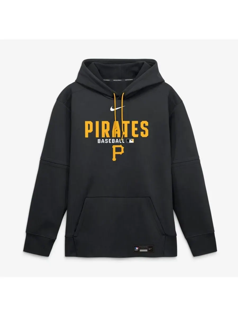 Худи с съемными рукавами Nike Pittsburgh Pirates Authentic Collection Therma-FIT — изображение 2 из 5, черный золотистый