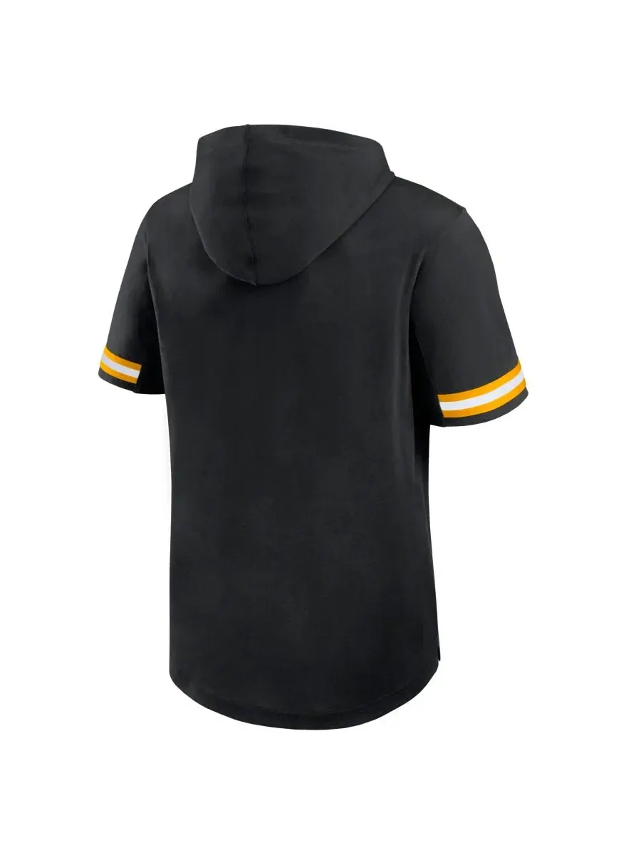 Футболка с капюшоном и коротким рукавом Pittsburgh Steelers Optimal Play Fanatics — изображение 3 из 5, черный желтый