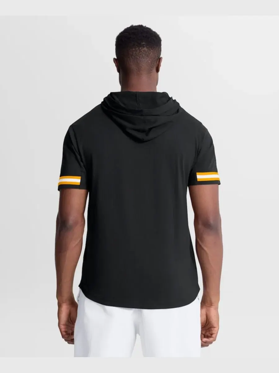 Футболка с капюшоном и коротким рукавом Pittsburgh Steelers Optimal Play Fanatics — изображение 4 из 5, черный желтый