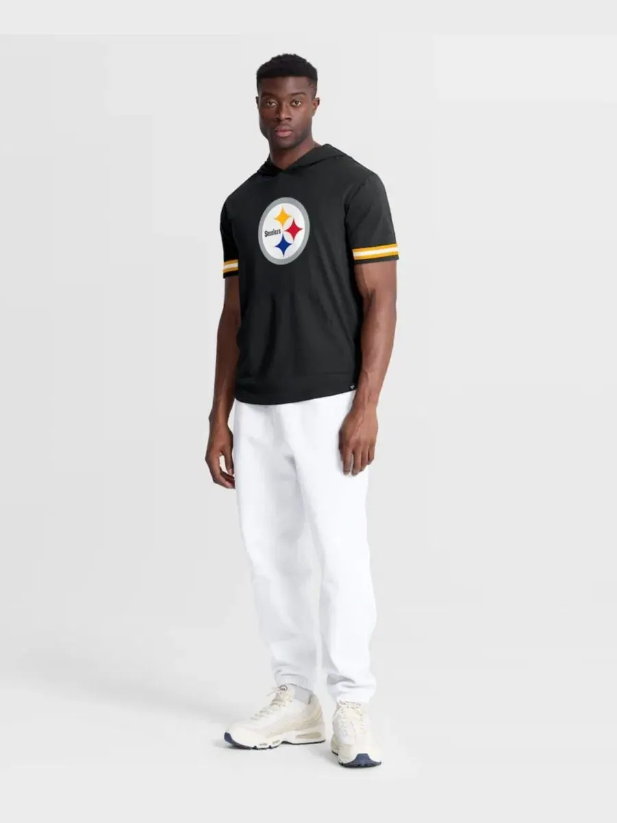 Футболка с капюшоном и коротким рукавом Pittsburgh Steelers Optimal Play Fanatics — изображение 5 из 5, черный желтый