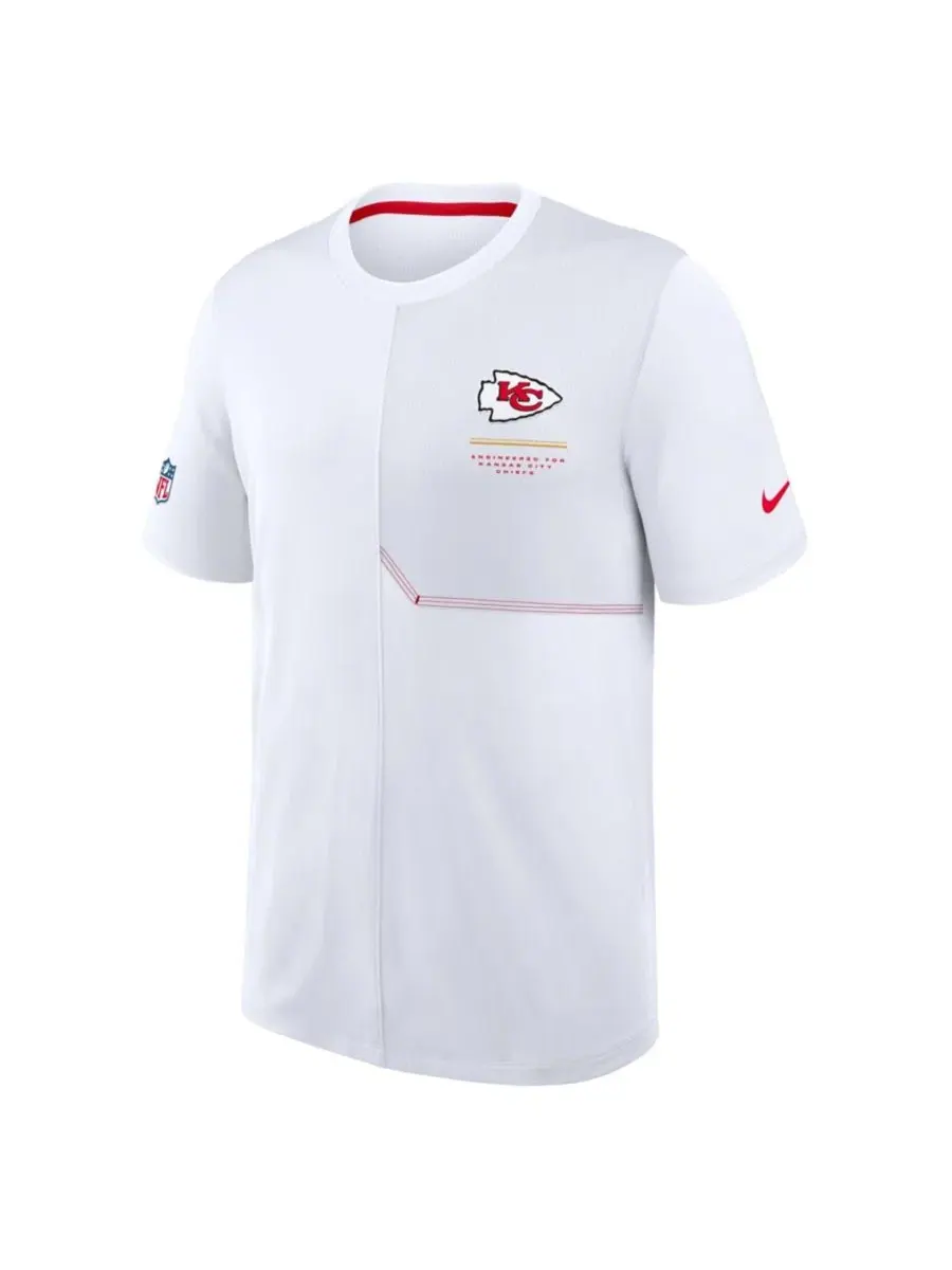 Футболка с коротким рукавом Nike Kansas City Chiefs Sideline UV Dri-FIT — изображение 2 из 3, белый