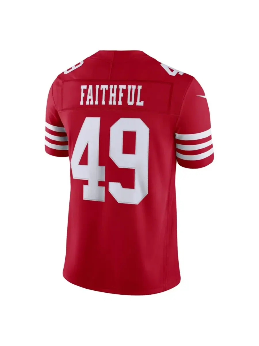 Мужская футболка Nike San Francisco 49ers The Faithful Vapor F.U.S.E. Stitched Limited — изображение 2 из 3, алый