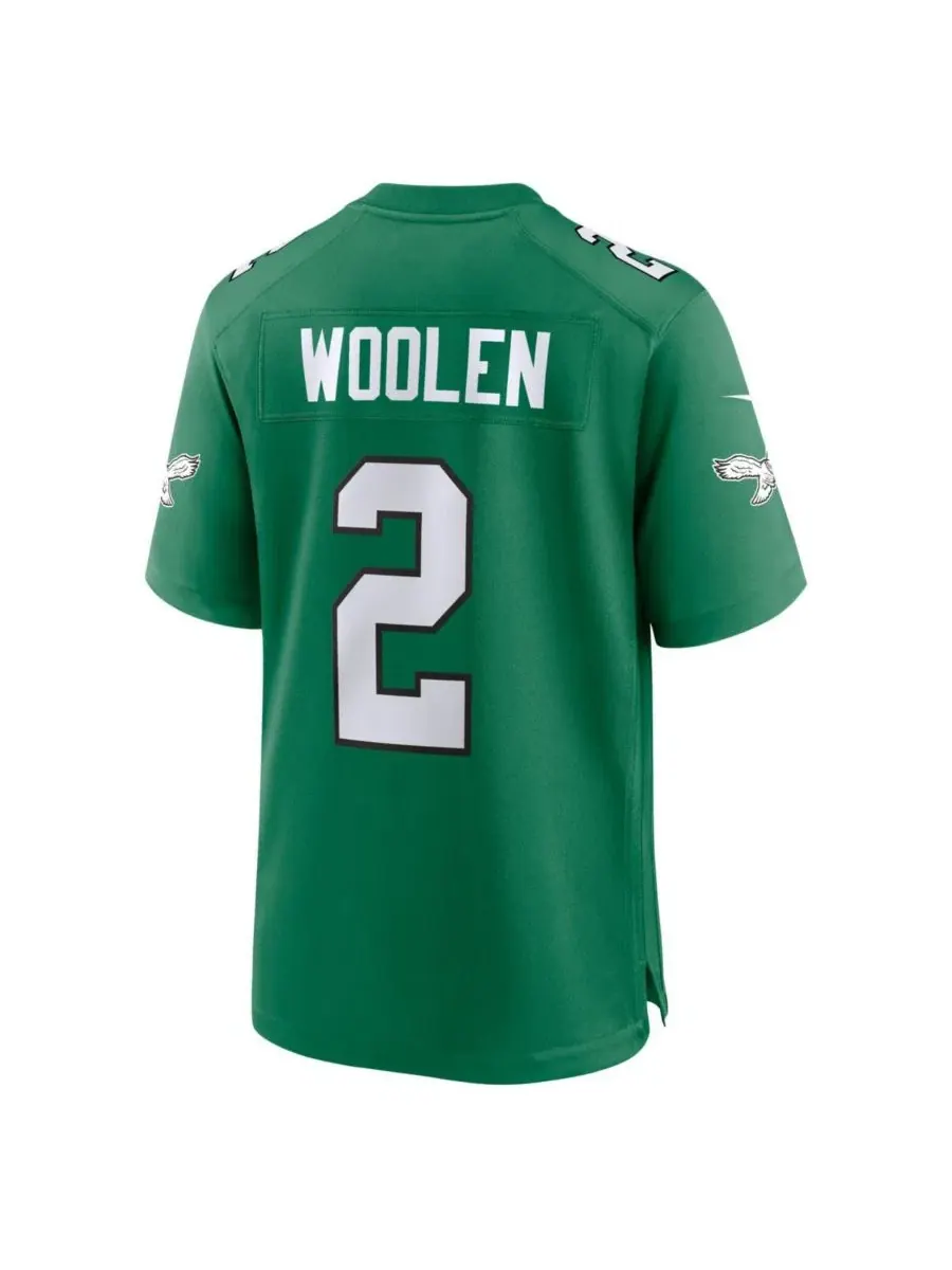 Джерси Nike Tariq Woolen Philadelphia Eagles Alternate Game — изображение 3 из 5, зеленый