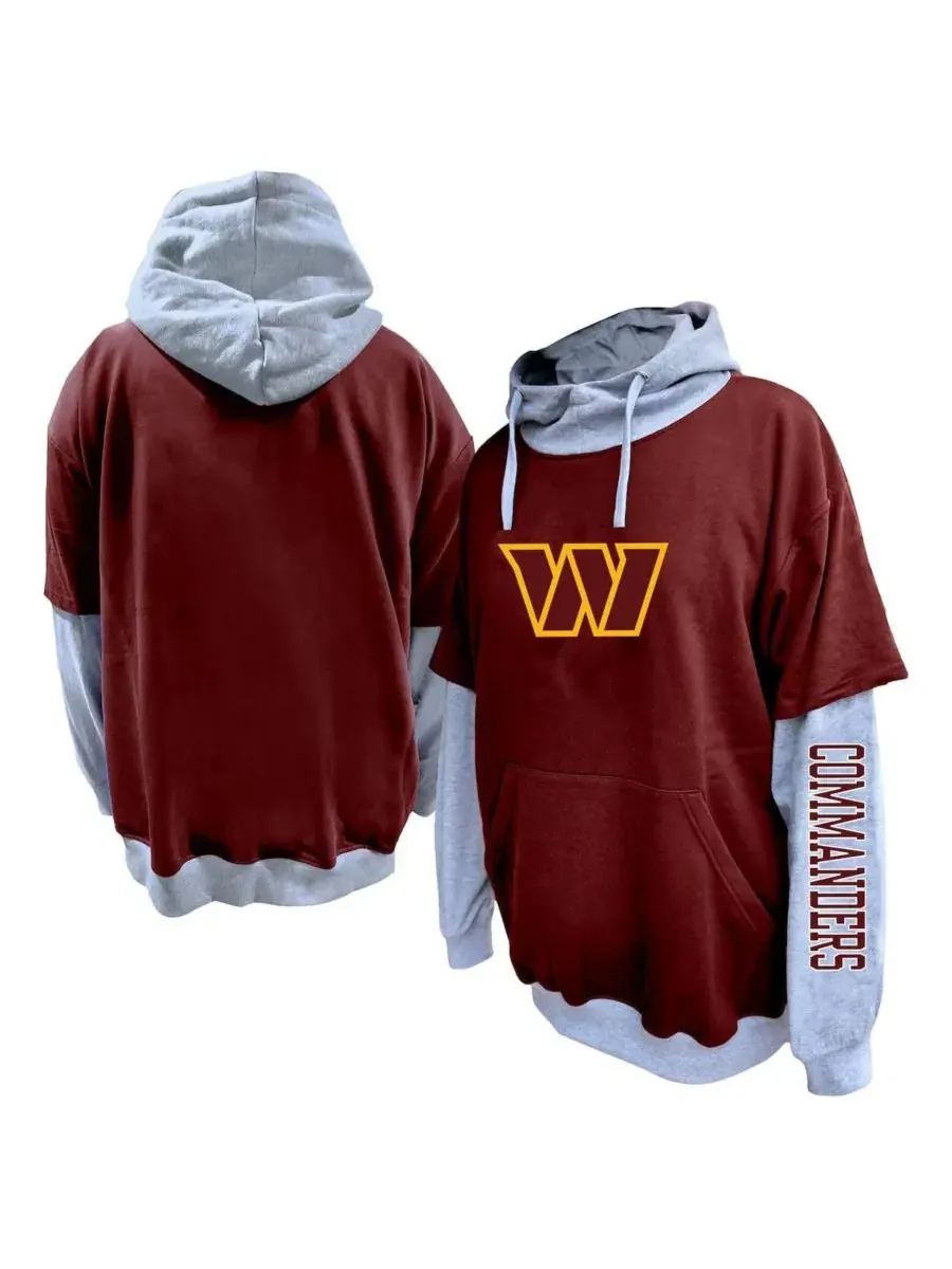 Свитшот-худи с капюшоном Washington Commanders Big & Tall Twofer Pullover Profile