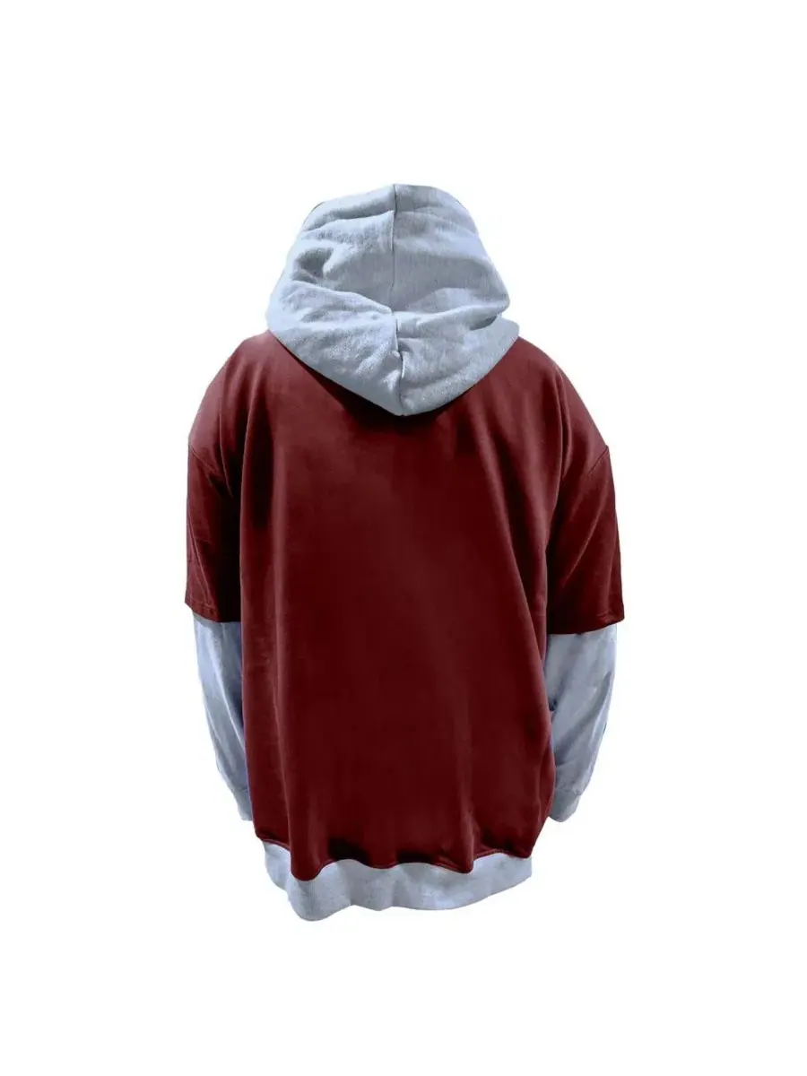 Свитшот-худи с капюшоном Washington Commanders Big & Tall Twofer Pullover Profile — изображение 3 из 3, бордовый серый