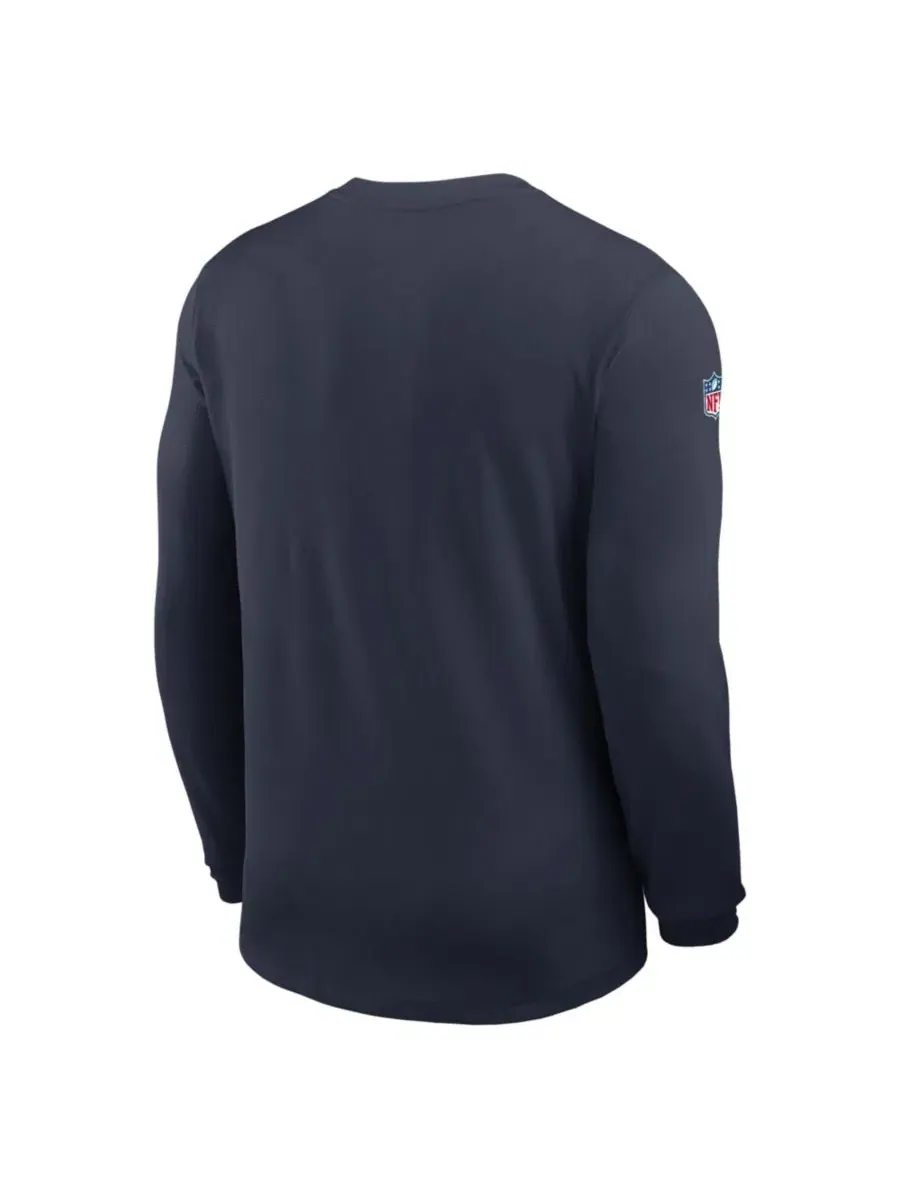 Лонгслив с длинным рукавом Nike Chicago Bears Navy — изображение 3 из 3, темно-синий