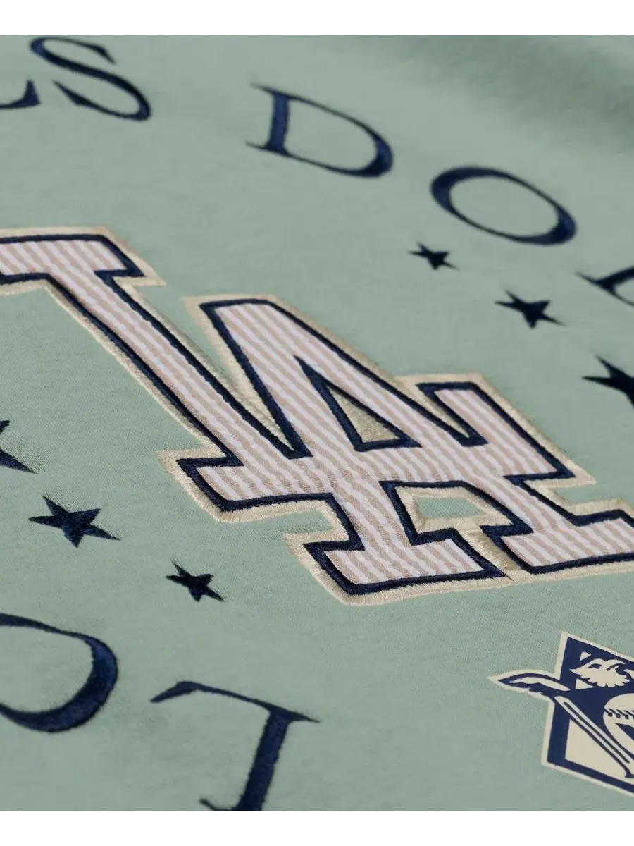 Свитшот для болельщика Los Angeles Dodgers Yacht Rock Fleece Mitchell & Ness — изображение 3 из 5, зеленый