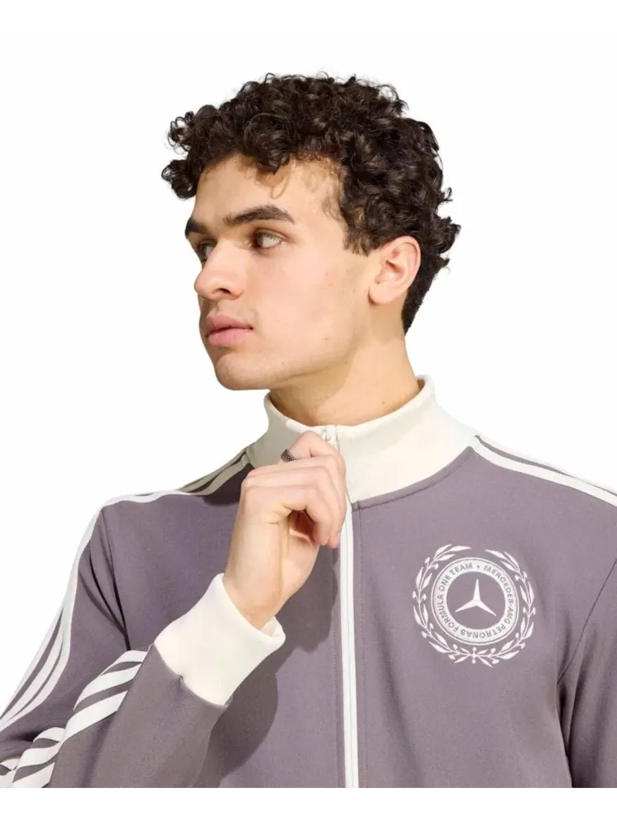 Толстовка с полной застежкой-молнией Mercedes-AMG Petronas F1 Team Silver Arrows Icon adidas — изображение 4 из 6, серый