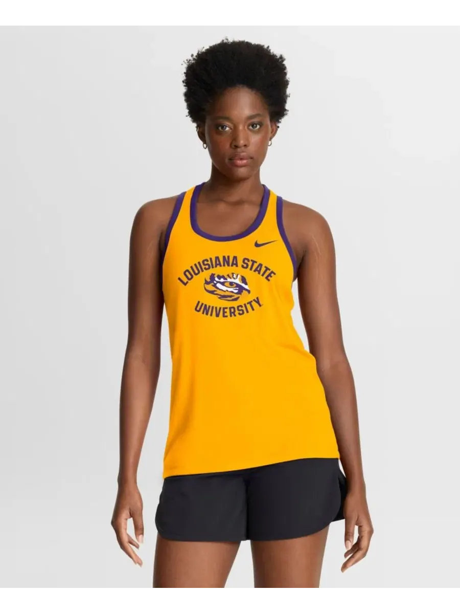 Топ-майка Nike с принтом LSU Tigers Uni Name Tri-Blend