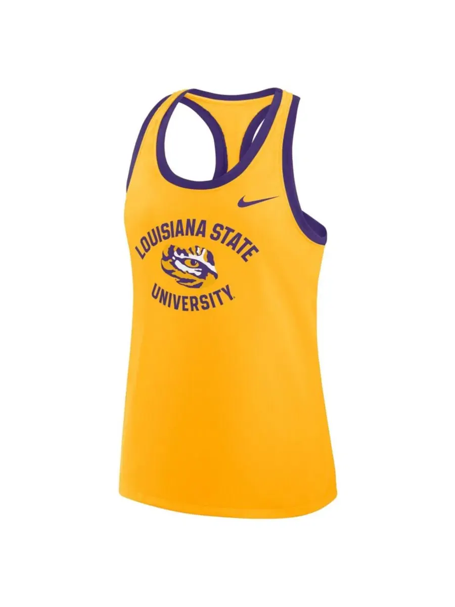 Топ-майка Nike с принтом LSU Tigers Uni Name Tri-Blend — изображение 2 из 5, золото