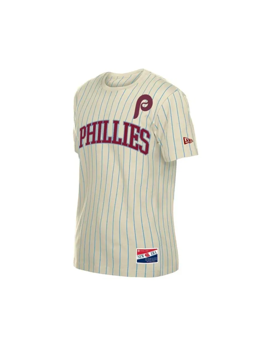 Мужская футболка с принтом Philadelphia Phillies New Era — изображение 3 из 4, бежевый