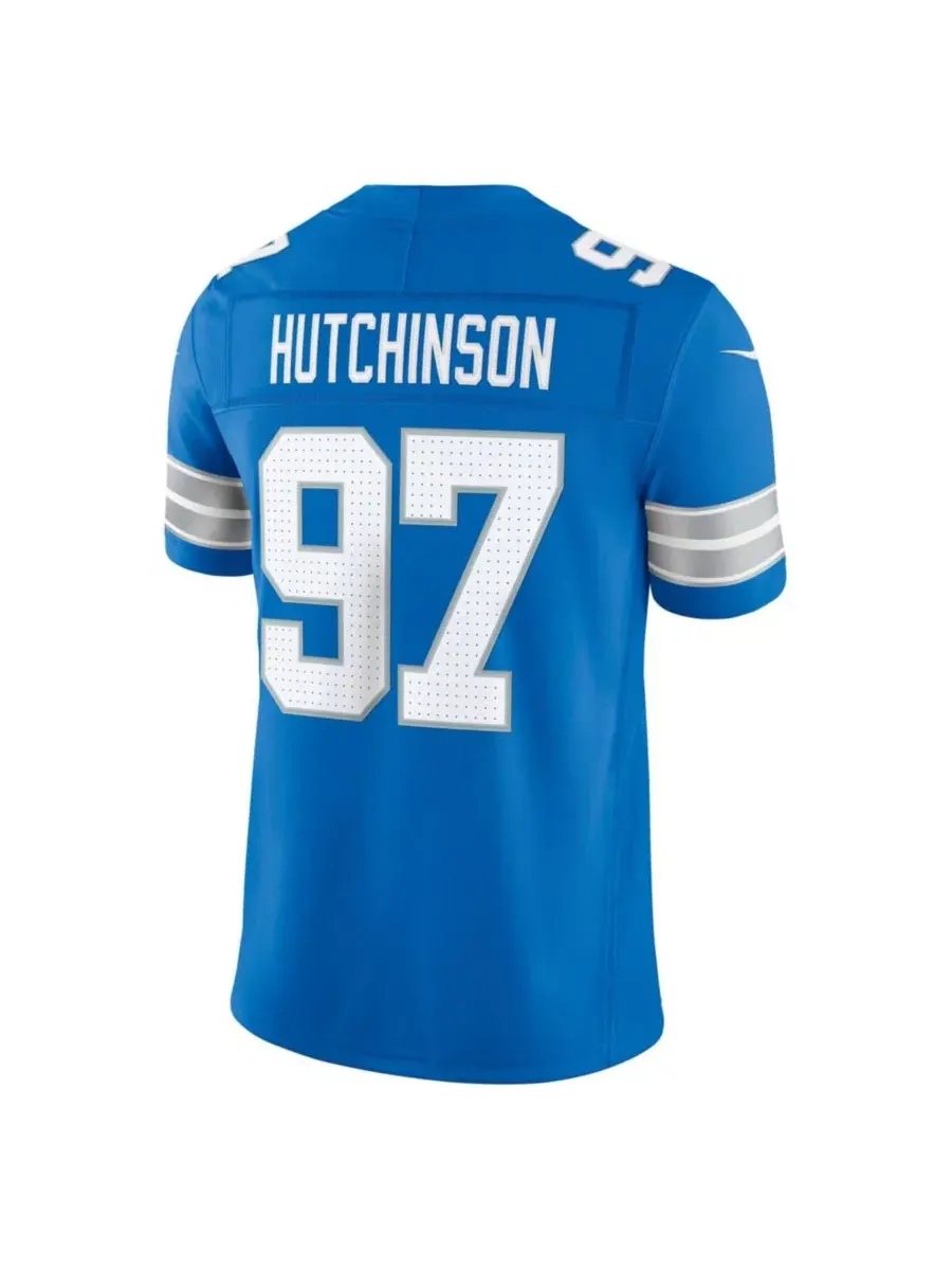Мужская футболка-джерси Aidan Hutchinson Vapor F.U.S.E. Stitched Limited Nike — изображение 2 из 3, синий