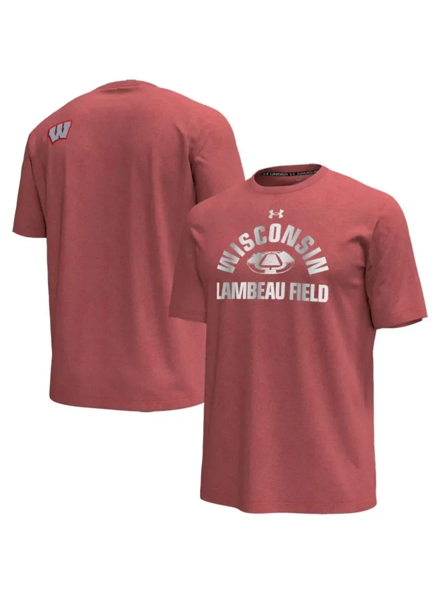 Футболка с коротким рукавом и принтом Wisconsin Badgers 2026 Lambeau Field Collection Icon Under