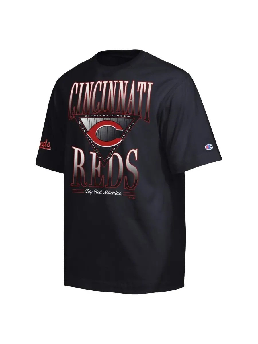 Футболка с принтом Cincinnati Reds Traditions Two Locations Champion — изображение 2 из 3, черный