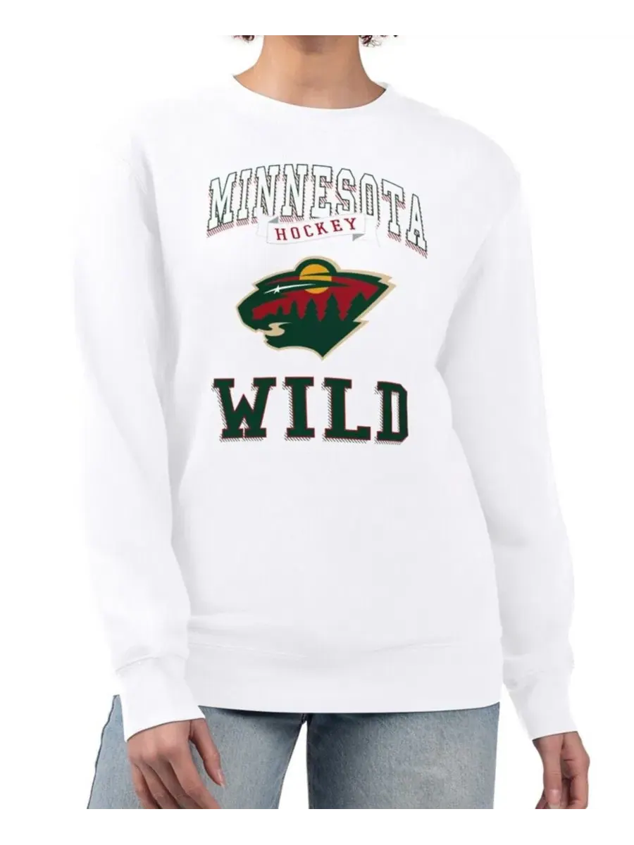Флисовый свитшот с принтом Minnesota Wild, модель Team Logo Tri-Blend G-III 4Her by Carl Banks