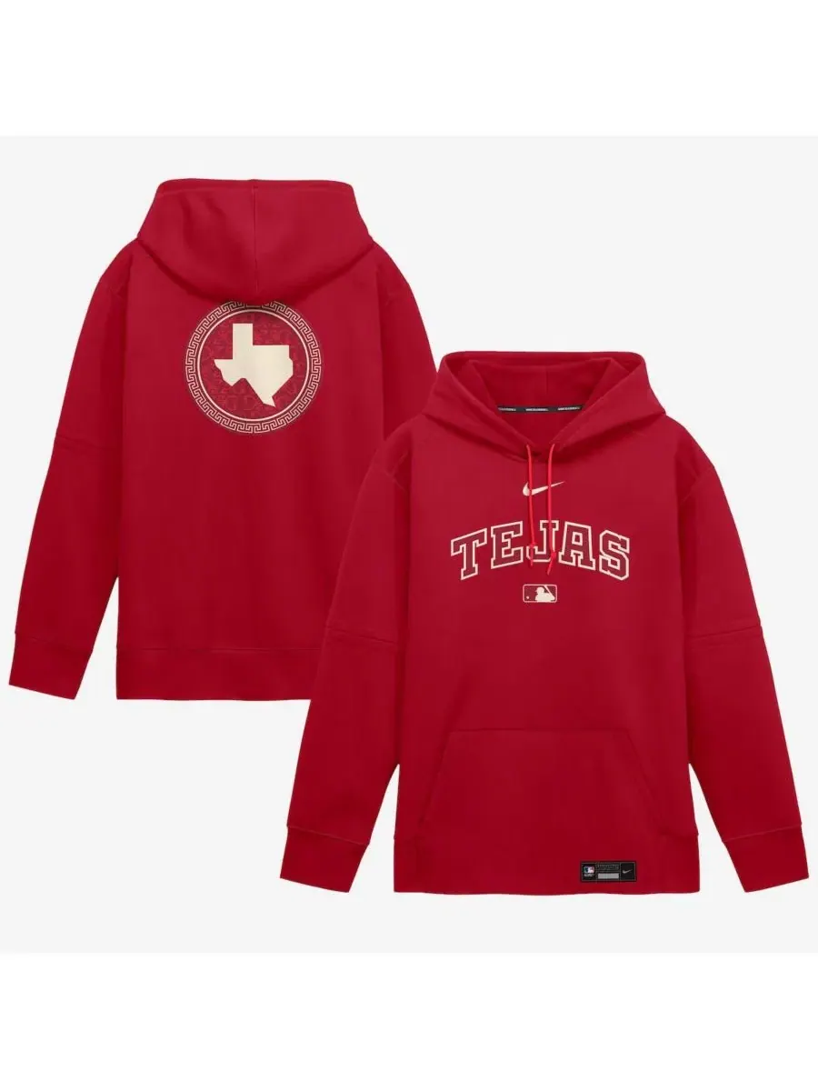 Худи с флисовой подкладкой и съемными рукавами Texas Rangers 2026 City Connect Authentic Collection
