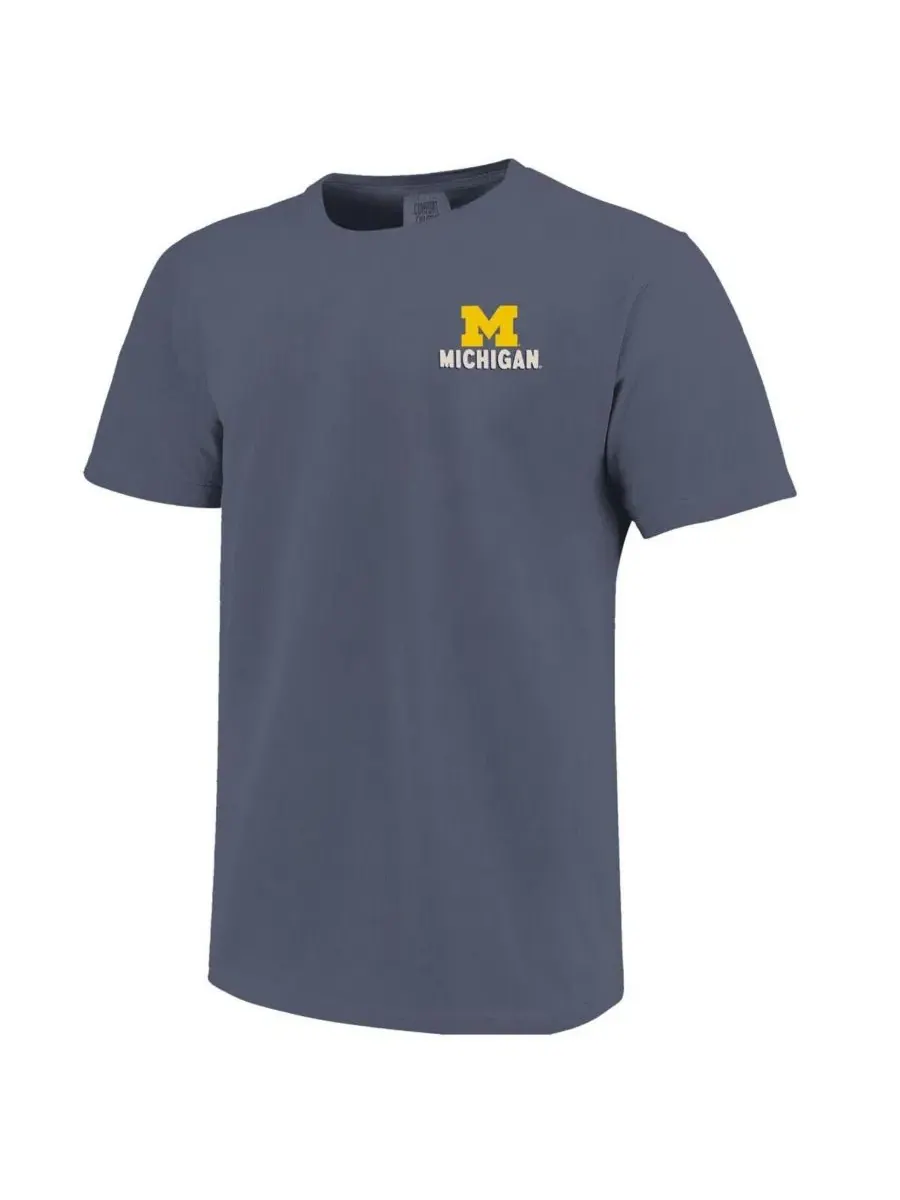 Футболка с принтом Local Campus Scene Michigan Wolverines Image One — изображение 3 из 3, темно-синий