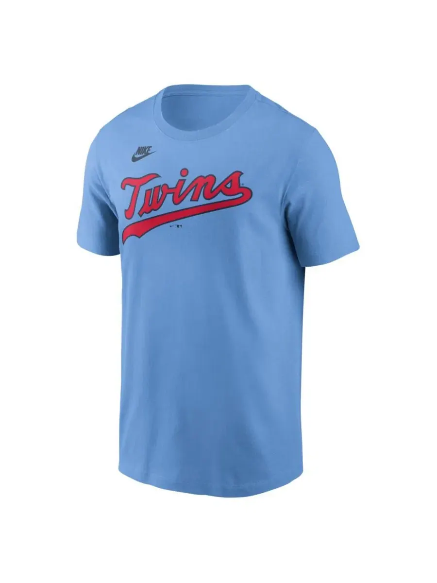 Футболка с принтом Kirby Puckett Minnesota Twins Nike — изображение 2 из 3, светлый синий