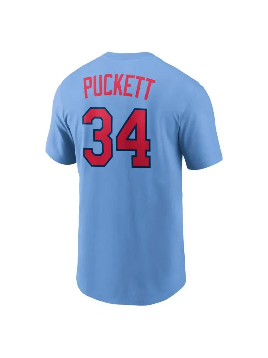 Футболка с принтом Kirby Puckett Minnesota Twins Nike — изображение 3 из 3, светлый синий