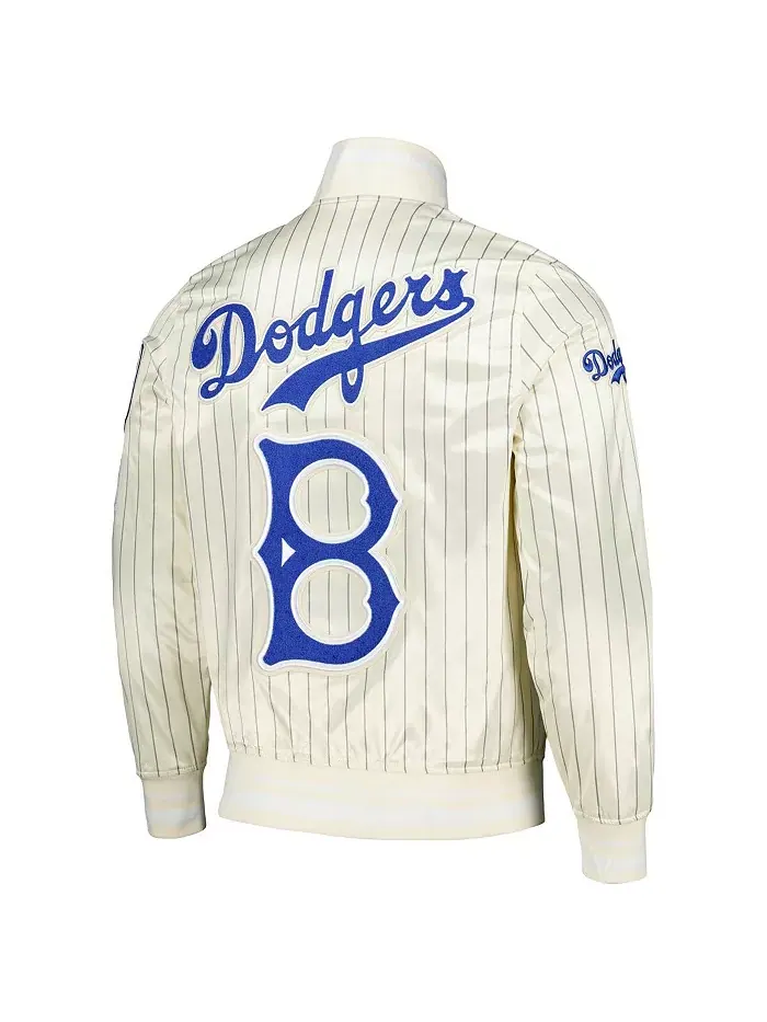 Мужская кремовая бейсбольная куртка Brooklyn Dodgers Cooperstown Collection в ретро-стиле с — изображение 2 из 3