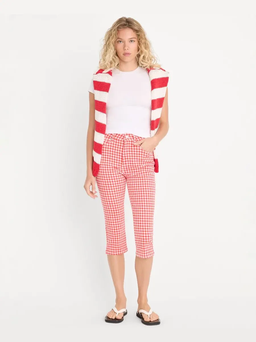 Капри Good American с принтом в клетку, Pop Gingham Large
