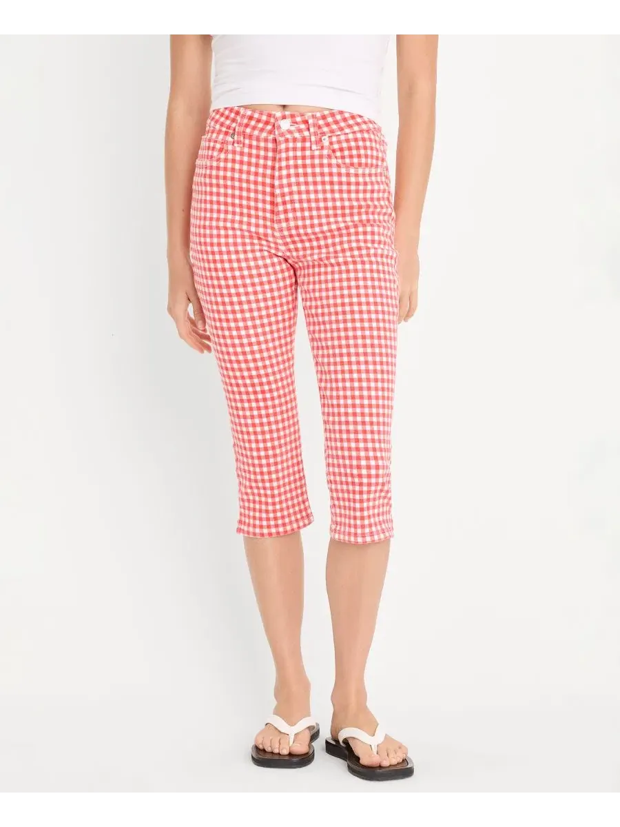 Капри Good American с принтом в клетку, Pop Gingham Large — изображение 2 из 4