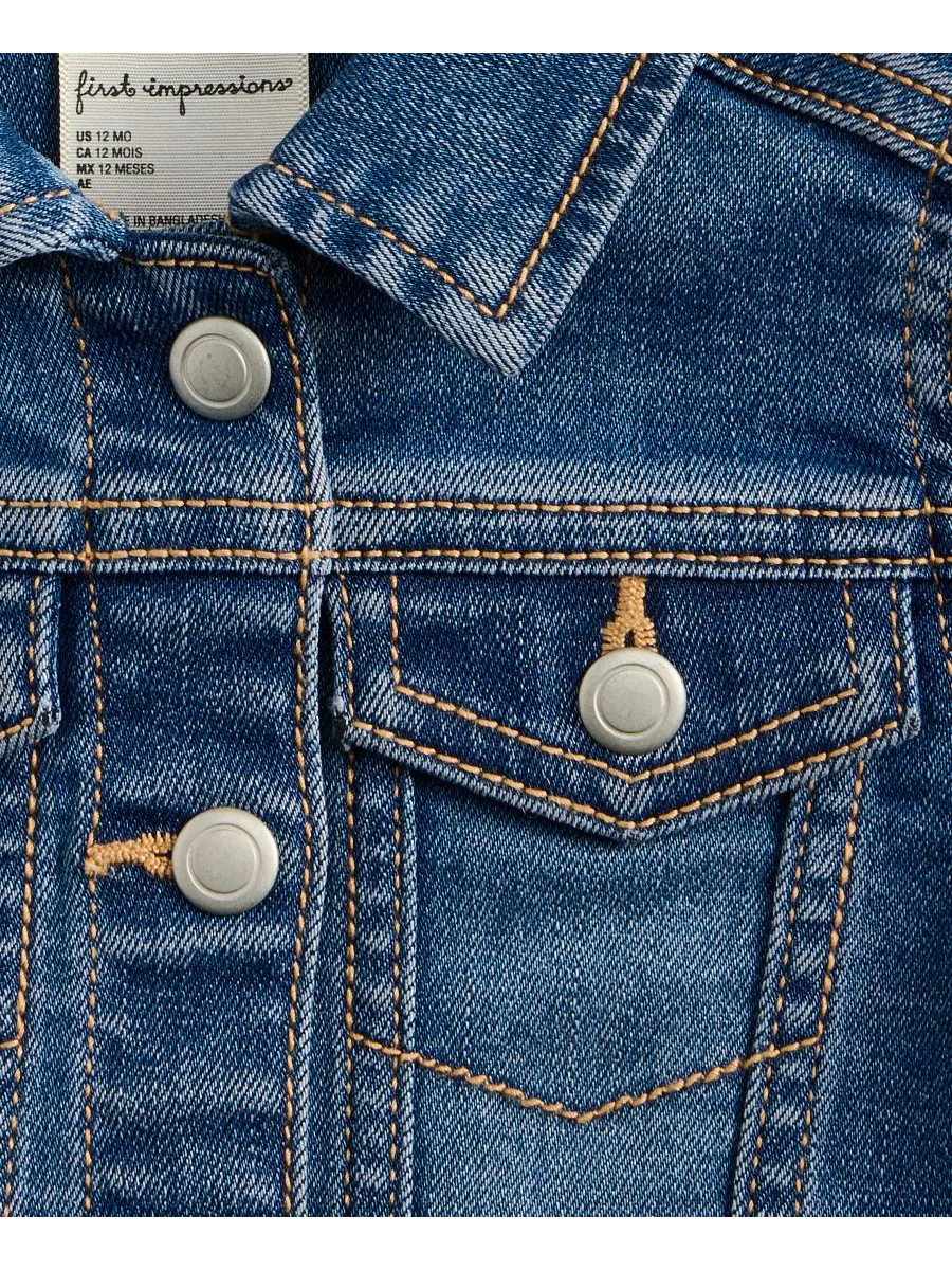 Детская джинсовая куртка для мальчиков First Impressions, Authentic Wash — изображение 3 из 3