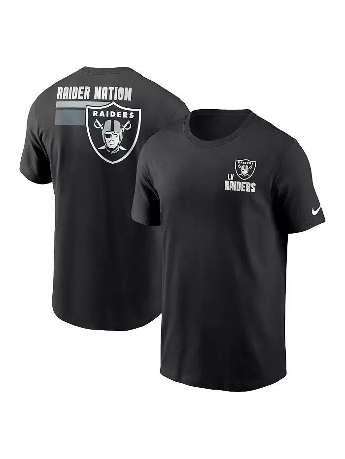 Мужская черная футболка Las Vegas Raiders Blitz Essential Nike — изображение 1 из 1
