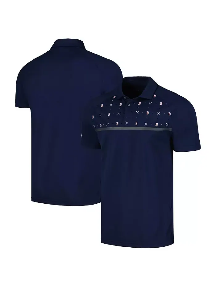 Мужская поло с регланным рукавом Boston Red Sox Sector Batter Up в синем цвете LevelWear