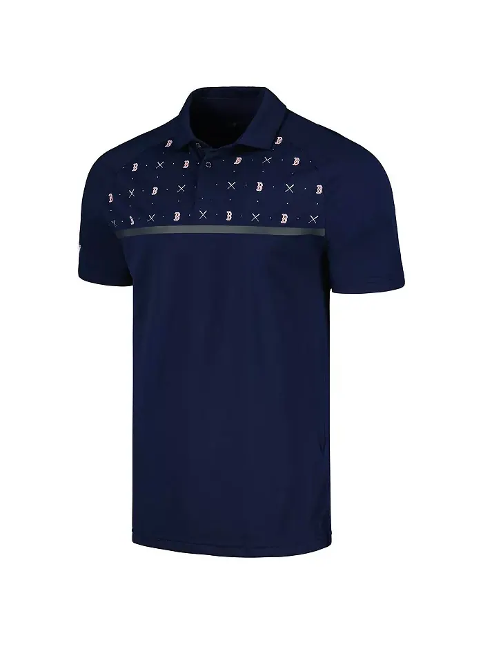 Мужская поло с регланным рукавом Boston Red Sox Sector Batter Up в синем цвете LevelWear — изображение 3 из 3