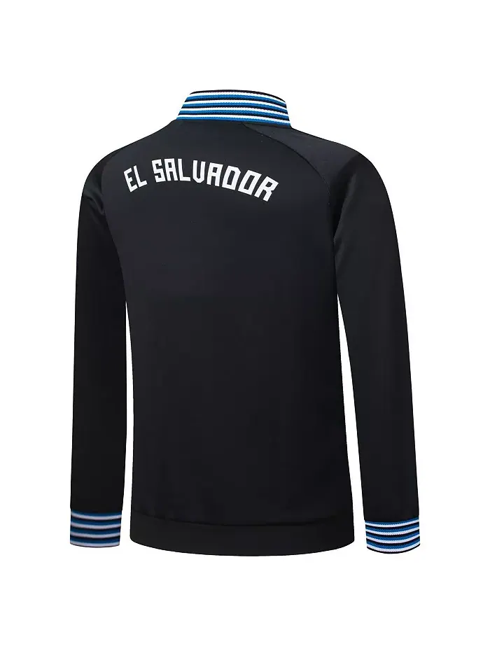 Мужская черная толстовка с молнией и регланными рукавами El Salvador National Team Presentation — изображение 3 из 4