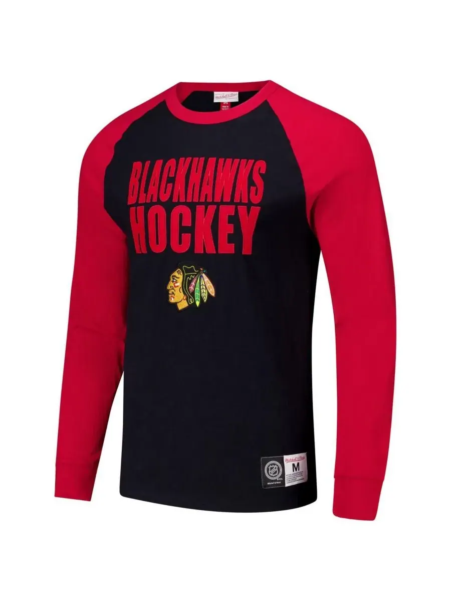 Mitchell & Ness Мужская футболка с длинным рукавом Mitchell Ness Chicago Blackhawks Legendary Slub — изображение 5 из 5