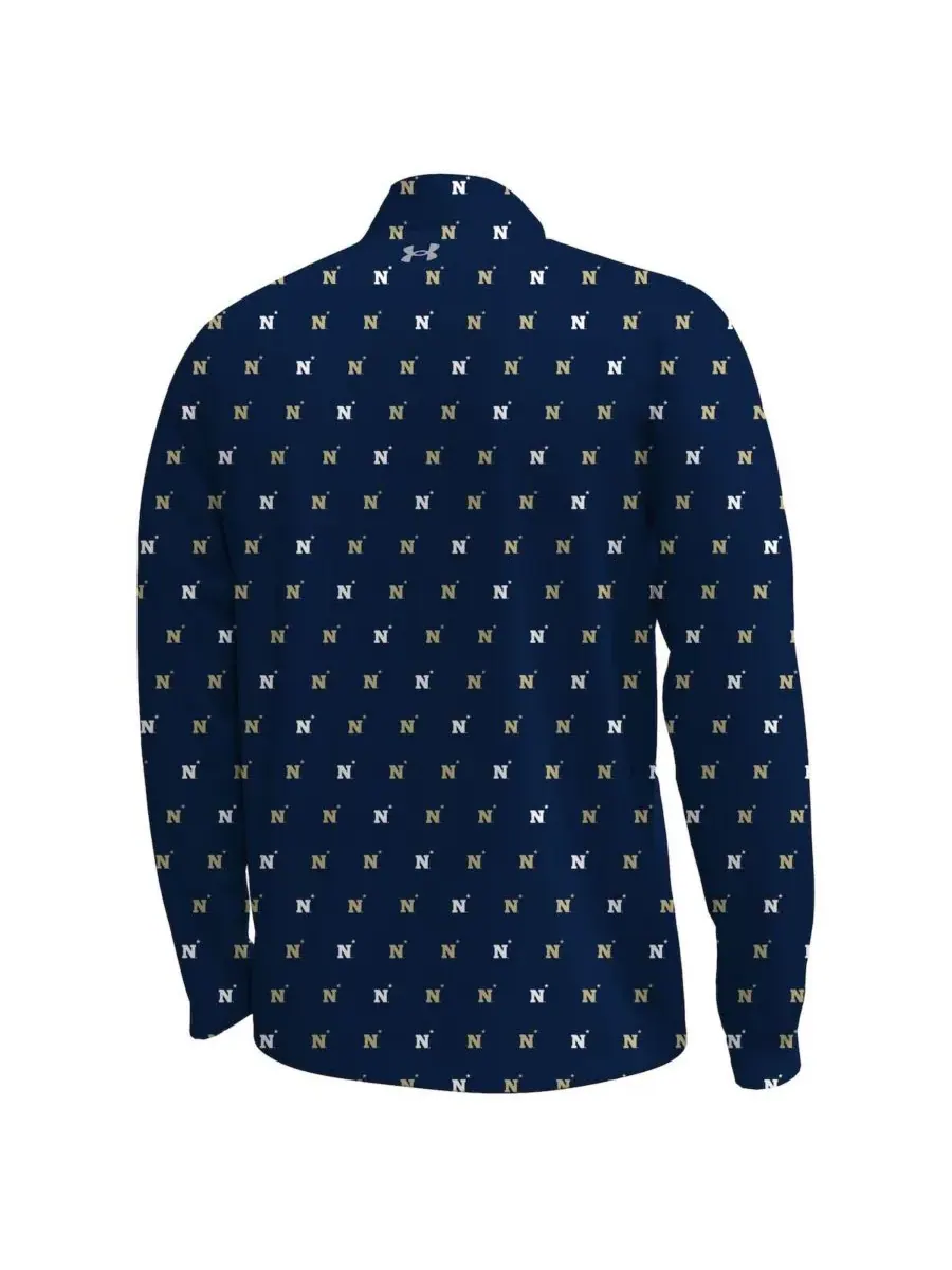 Under Armour Мужская толстовка Navy Midshipmen Gameday Armourfuse с половинной молнией — изображение 2 из 3, темно-синий