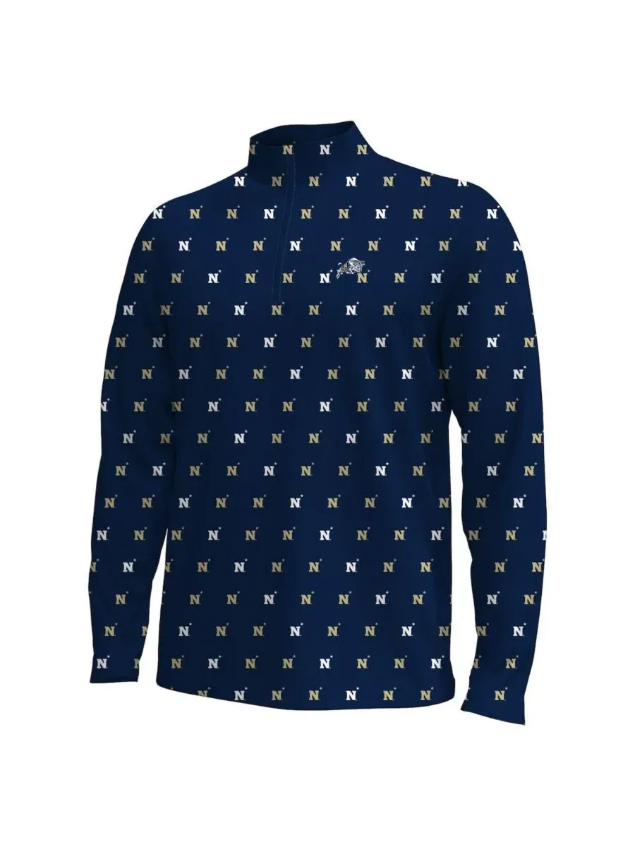 Under Armour Мужская толстовка Navy Midshipmen Gameday Armourfuse с половинной молнией — изображение 3 из 3, темно-синий