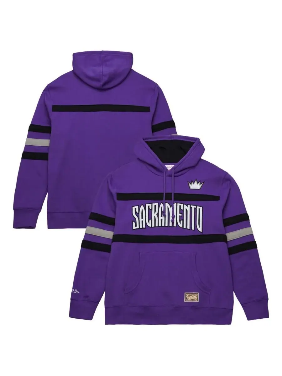 Mitchell & Ness Мужская фиолетовая толстовка с капюшоном Sacramento Kings Hardwood Classics Nights