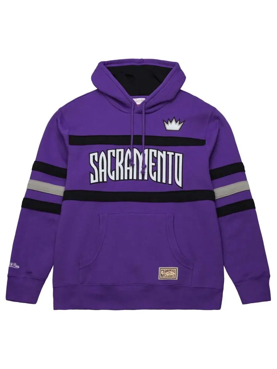 Mitchell & Ness Мужская фиолетовая толстовка с капюшоном Sacramento Kings Hardwood Classics Nights — изображение 5 из 5