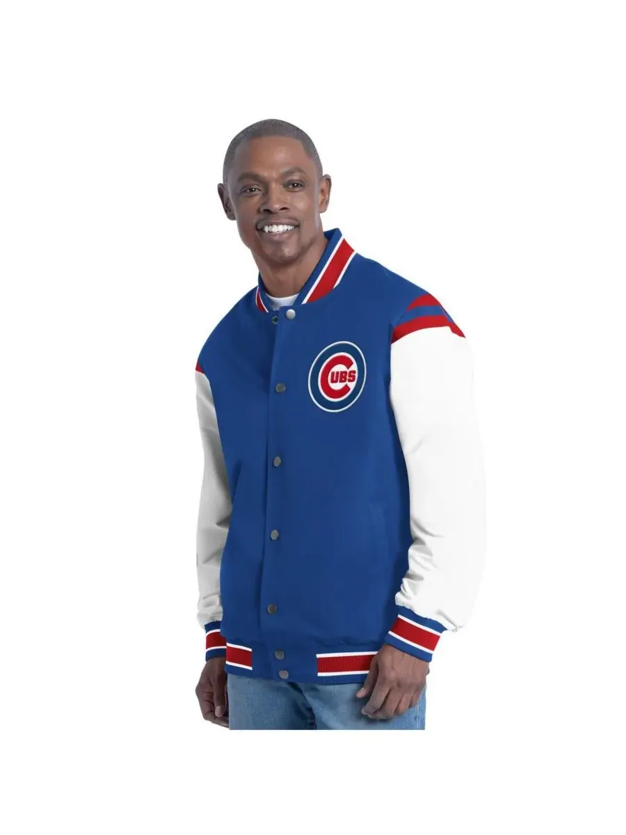 G-III Sports by Carl Banks Мужская винтажная куртка Royal Chicago Cubs Recruit с застежкой на