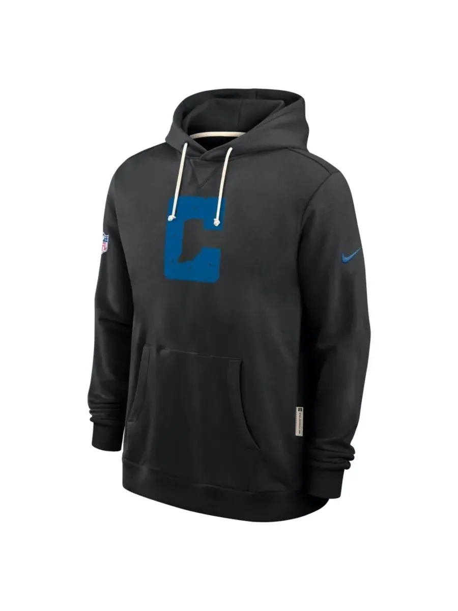 Nike Мужская черная толстовка с капюшоном Indianapolis Colts Sideline Alt 2 Tight Coverage — изображение 5 из 5, черный
